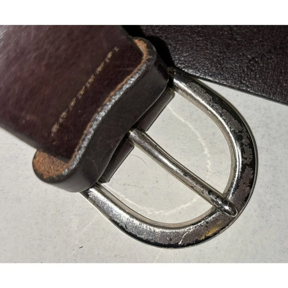 Eddie Bauer Brown Genuine‎ Leather Classic Jean Casual Belt Women's Size M